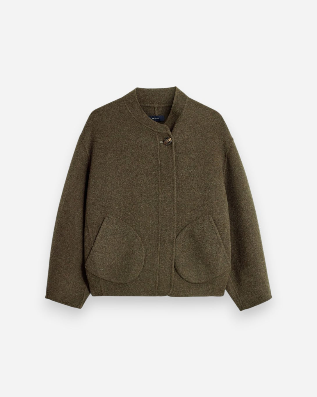 Kaki Chine Windsor Womens Outerwear Wool Jacket Soeur Clothing