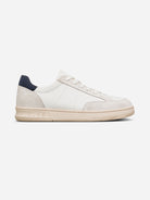 White Leather Navy Monroe Clae Tennis Style Shoe