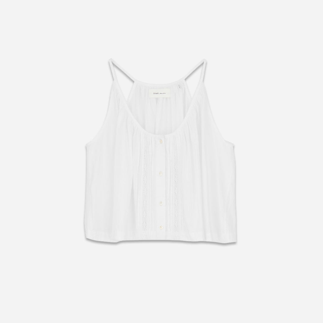 White Magnolia Blouse Skall Studio Womens Summer Blouse Lightweight White Top