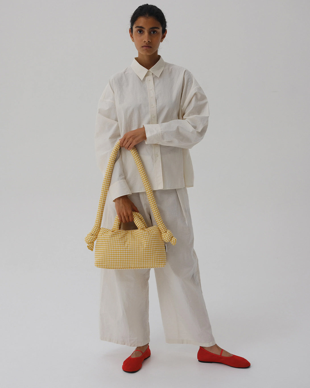 Vichy Yellow Mini Ona Bag by Olend Lightweight Weatherproof Bag