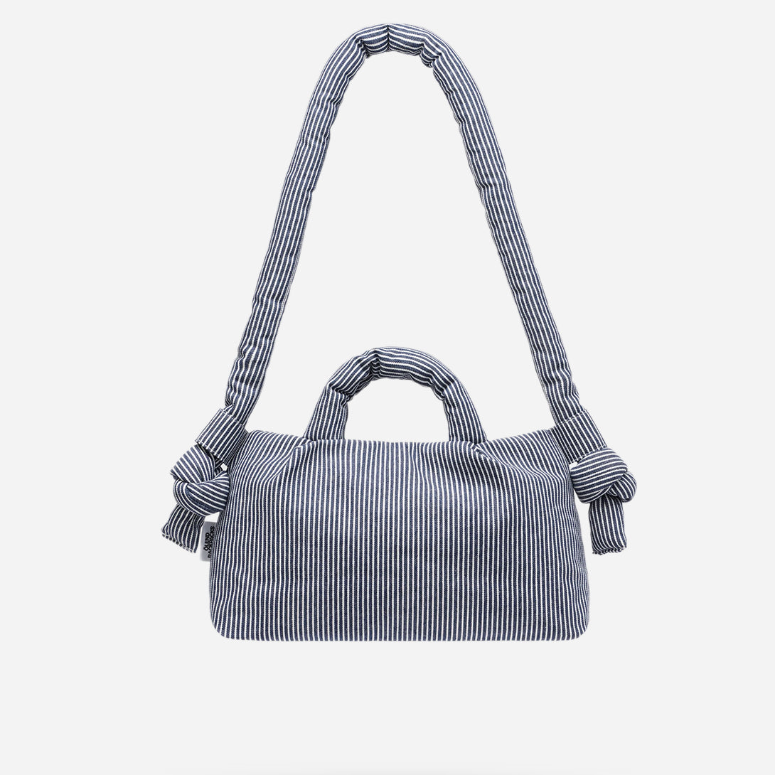 Cotton Navy Stripe Mini Ona Bag by Olend Lightweight Weatherproof Bag