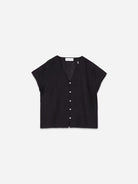 Black Mira Blouse Skall Studio Womens Button Up Blouse