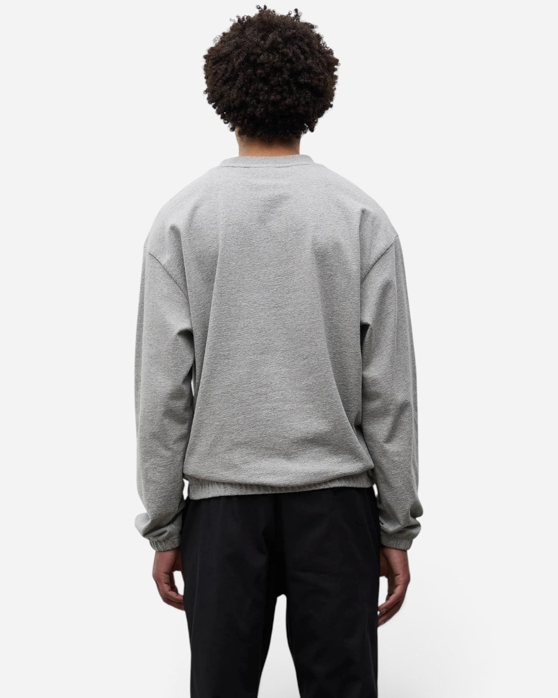 Grey Melange Kulhouse Relaxed Light Pile Jersey SweatshirtMens Cotton Pullover Sweatshirt Norse Projects