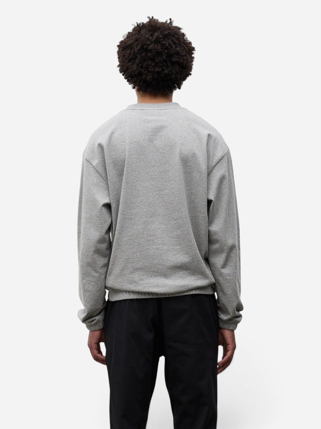 Grey Melange Kulhouse Relaxed Light Pile Jersey SweatshirtMens Cotton Pullover Sweatshirt Norse Projects
