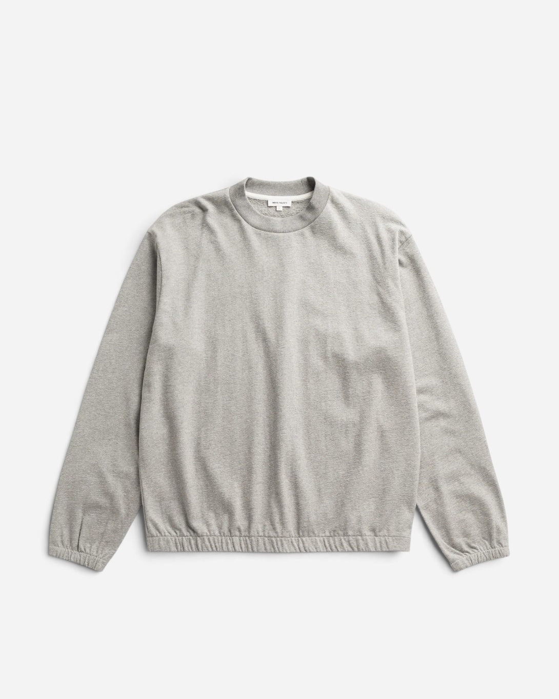 Grey Melange Kulhouse Relaxed Light Pile Jersey SweatshirtMens Cotton Pullover Sweatshirt Norse Projects