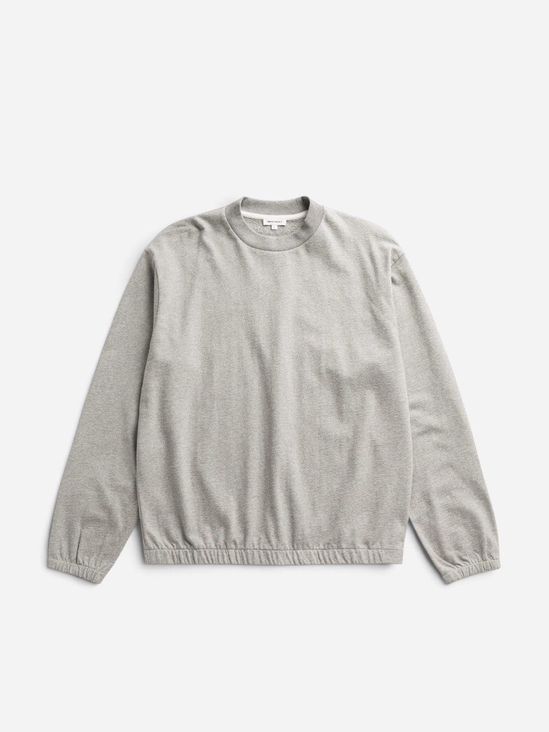 Grey Melange Kulhouse Relaxed Light Pile Jersey SweatshirtMens Cotton Pullover Sweatshirt Norse Projects