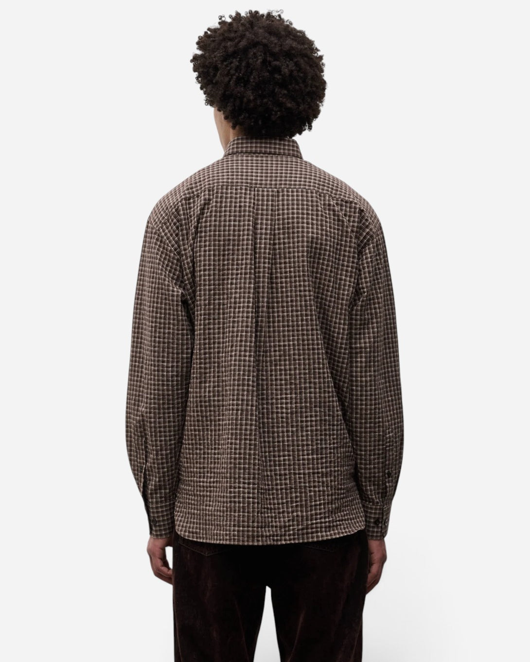 Delicioso Brown Espevik Oversized Check Shirt Mens Woven Check Shirt Norse Projects