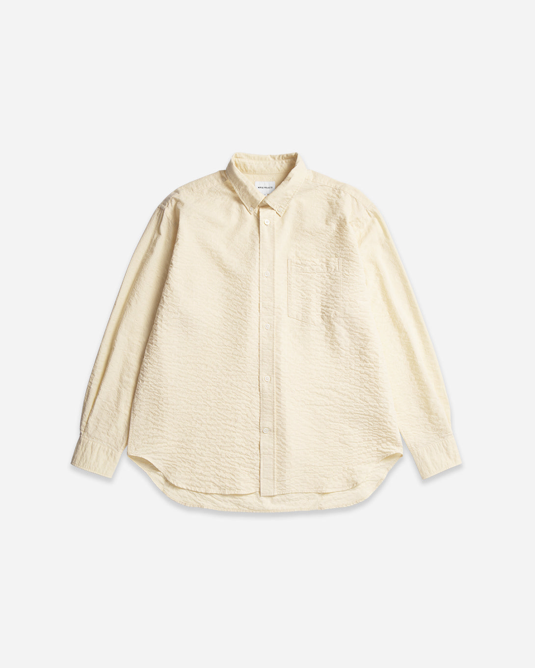 Oatmeal Mo Oversized Check Shirt Mens Relaxed Fitting Collared Shirt Norse Projects