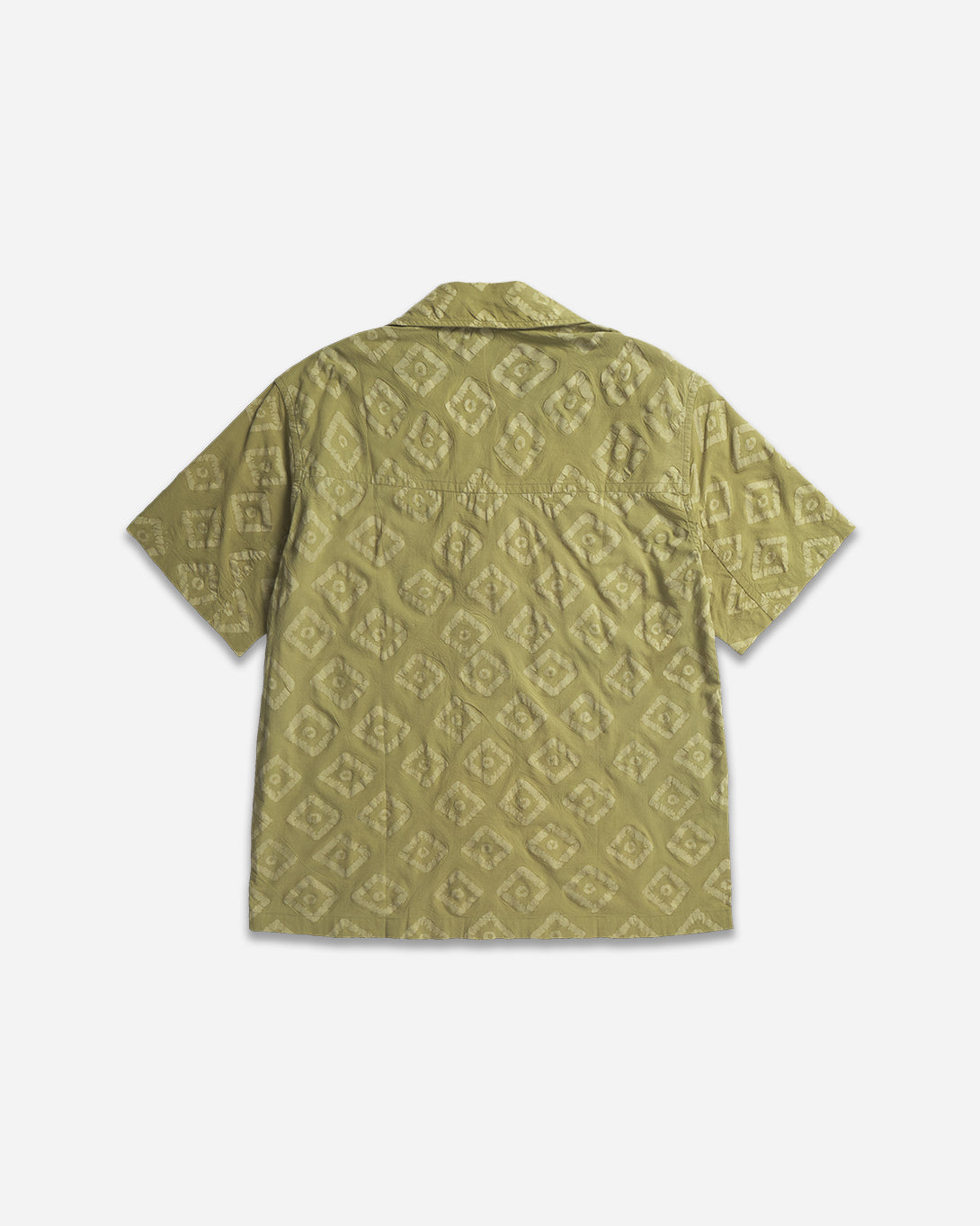 Moss Green Mads Batik SS Shirt Mens Camp Collar Short Sleeve Shirt Norse Projects