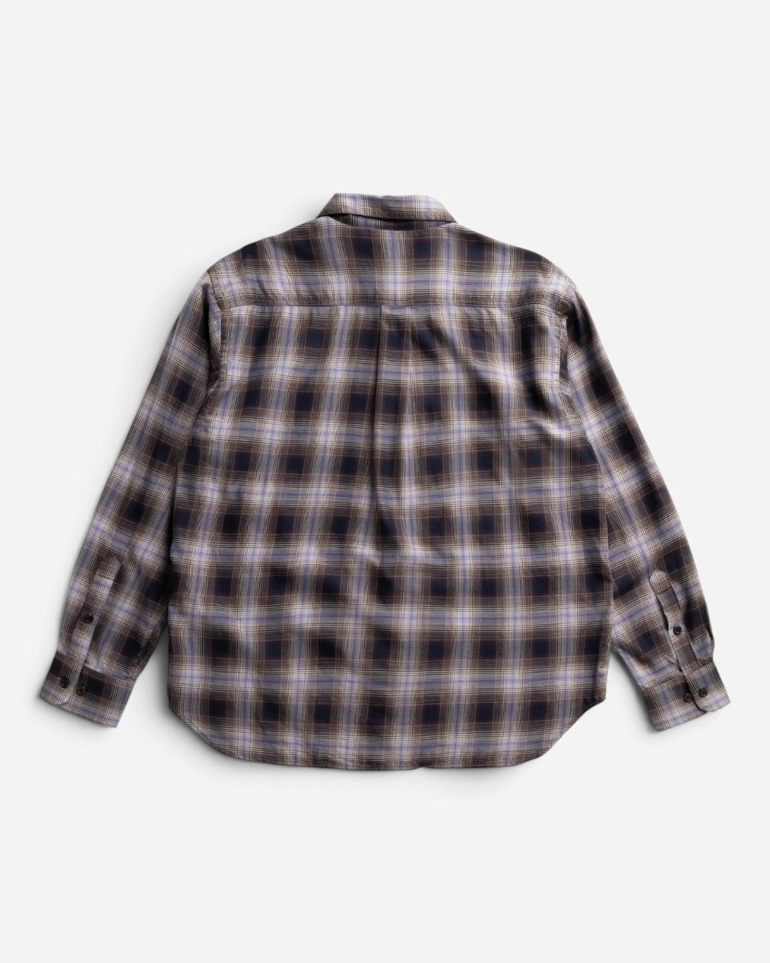Darkest Purple Falster Fine Cotton Flannel Check Oversize Shirt Mens Woven Check Shirt Norse Projects