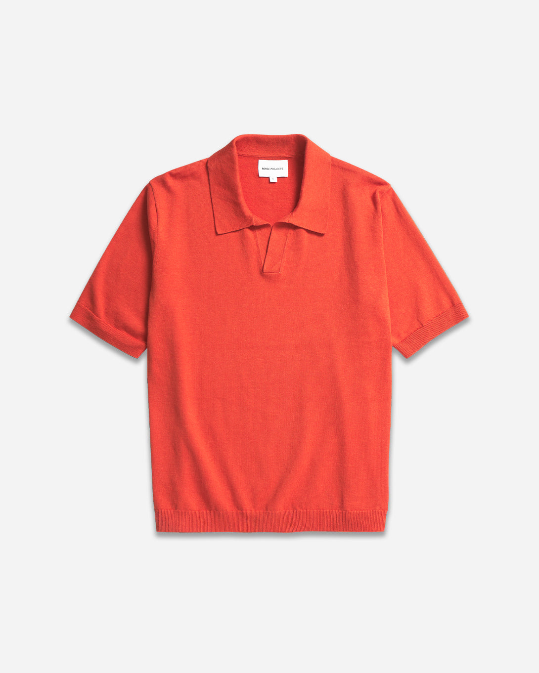 Blood Orange Leif Cotton Linen Polo Mens Linen Polo Norse Projects