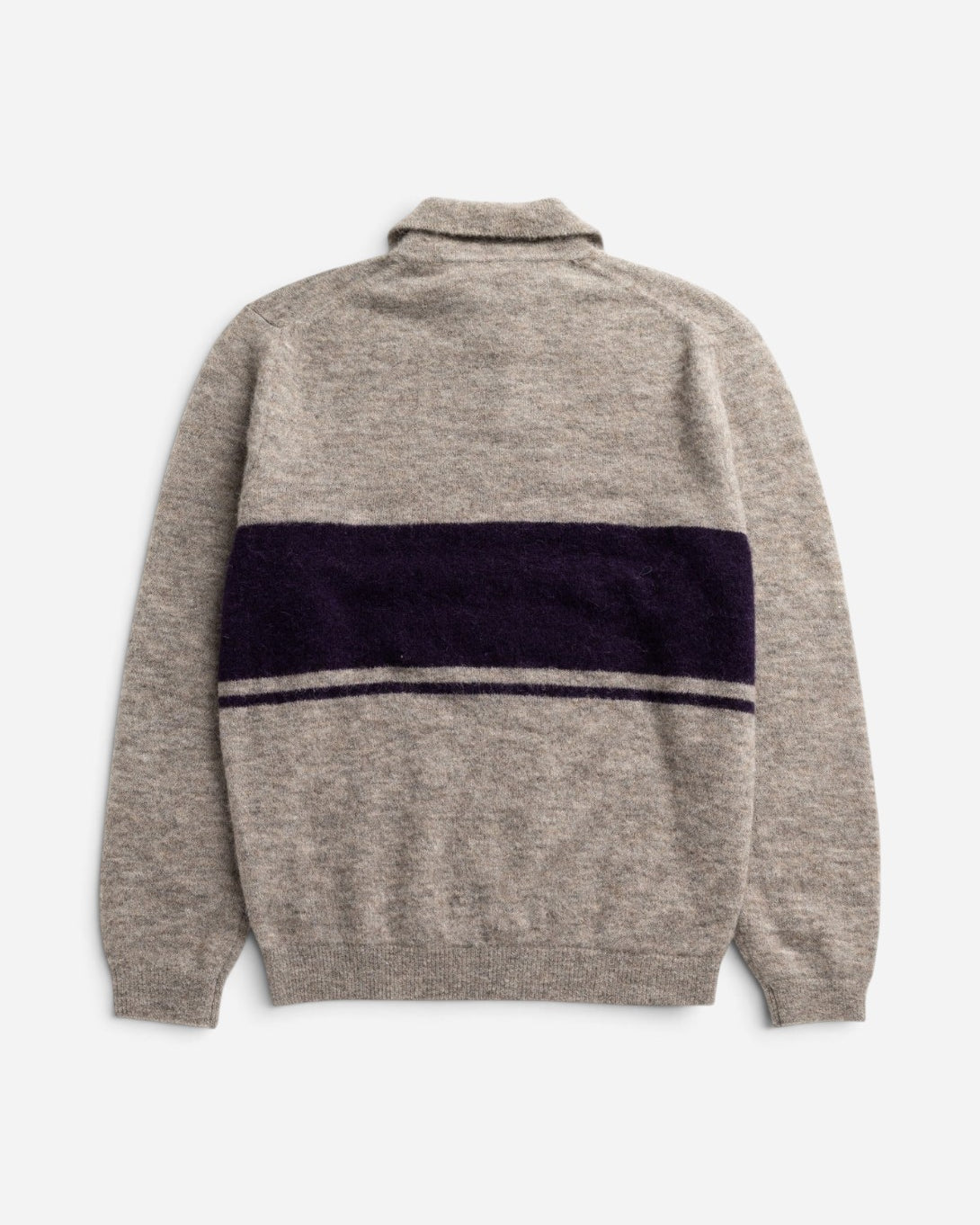 Walnut Gudme Baby Alpaca Stripe Polo Mens Long Sleeve Polo Norse Projects