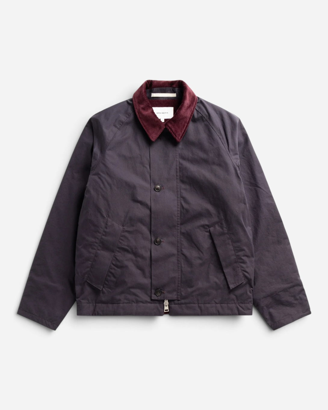 Darkest Purple Holmen Wax Raglan Insulated Jacket Mens Outerwear Norse Projects