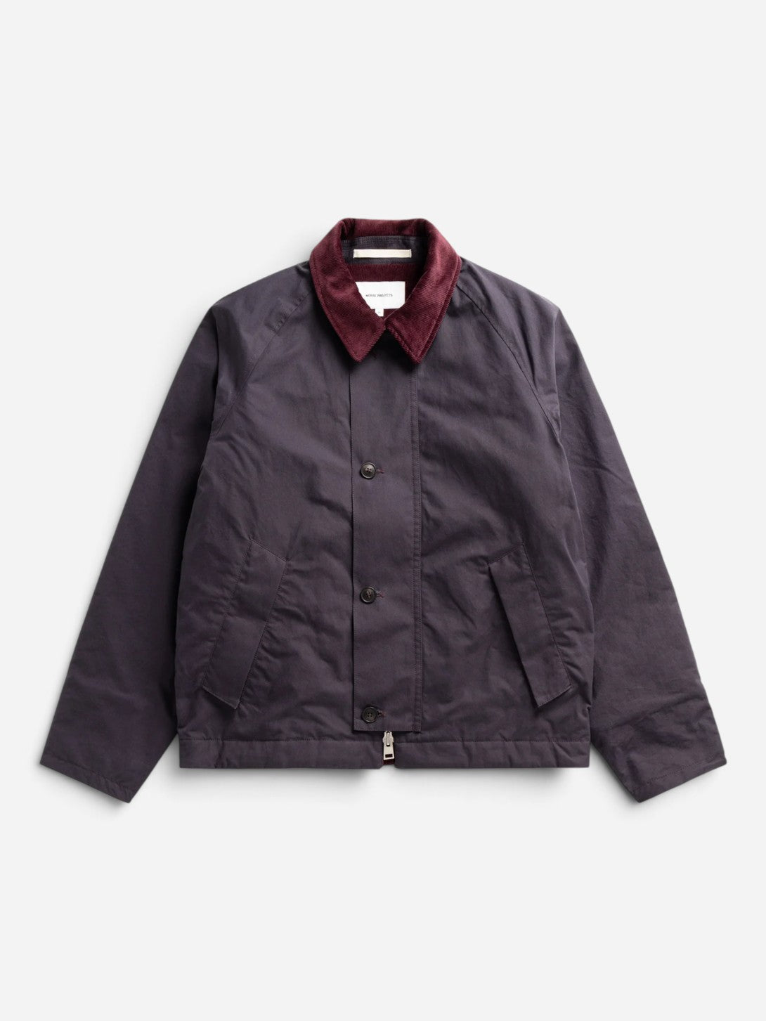 Darkest Purple Holmen Wax Raglan Insulated Jacket Mens Outerwear Norse Projects