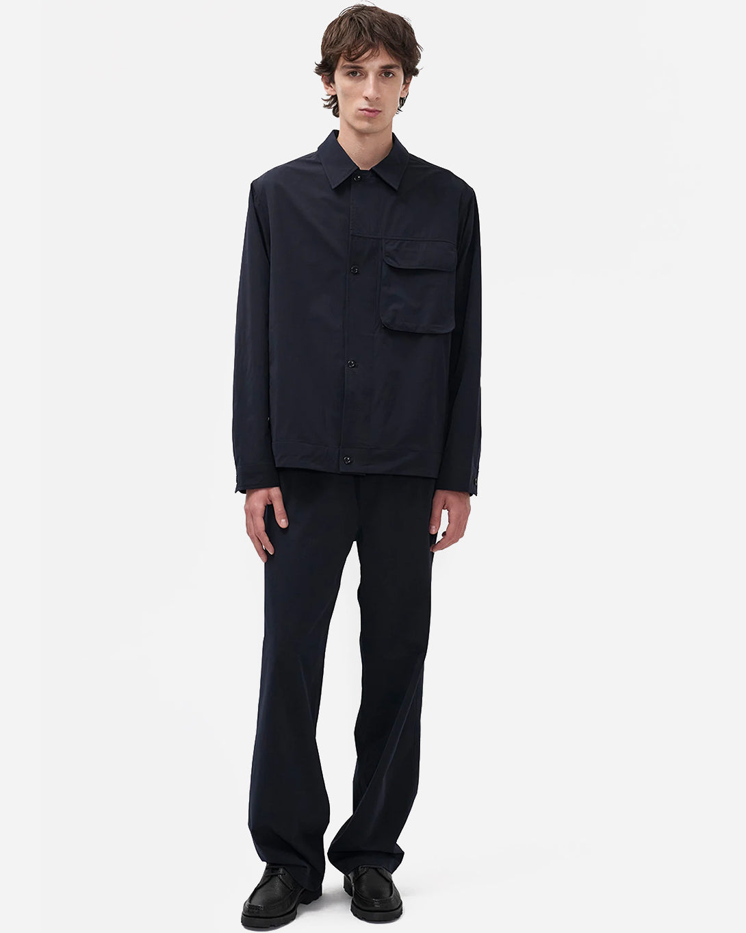 Dark Navy Kvitfjell Commuter Pant Mens Elastic Waistband Drawstring Light Pant Norse Projects