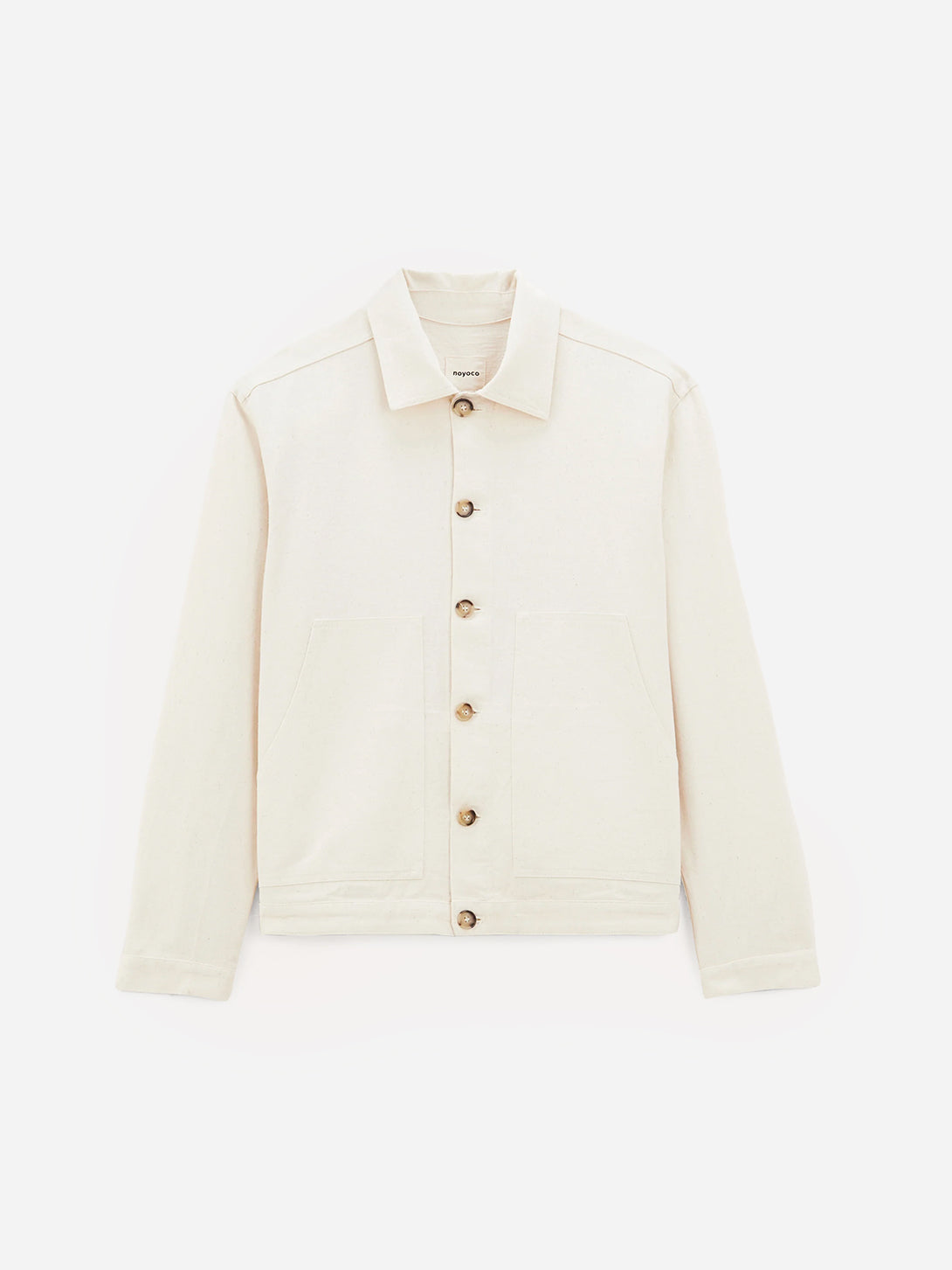 Ecru Arizona Jacket Mens Button Up Collared Jacket White Noyoco Mens Clothing