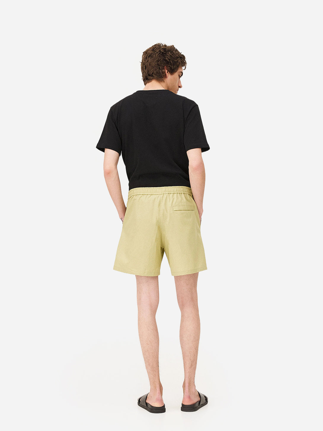 Pistachio Malibu Short Mens Drawstring Elastic Waist Board Short Mens Noyoco