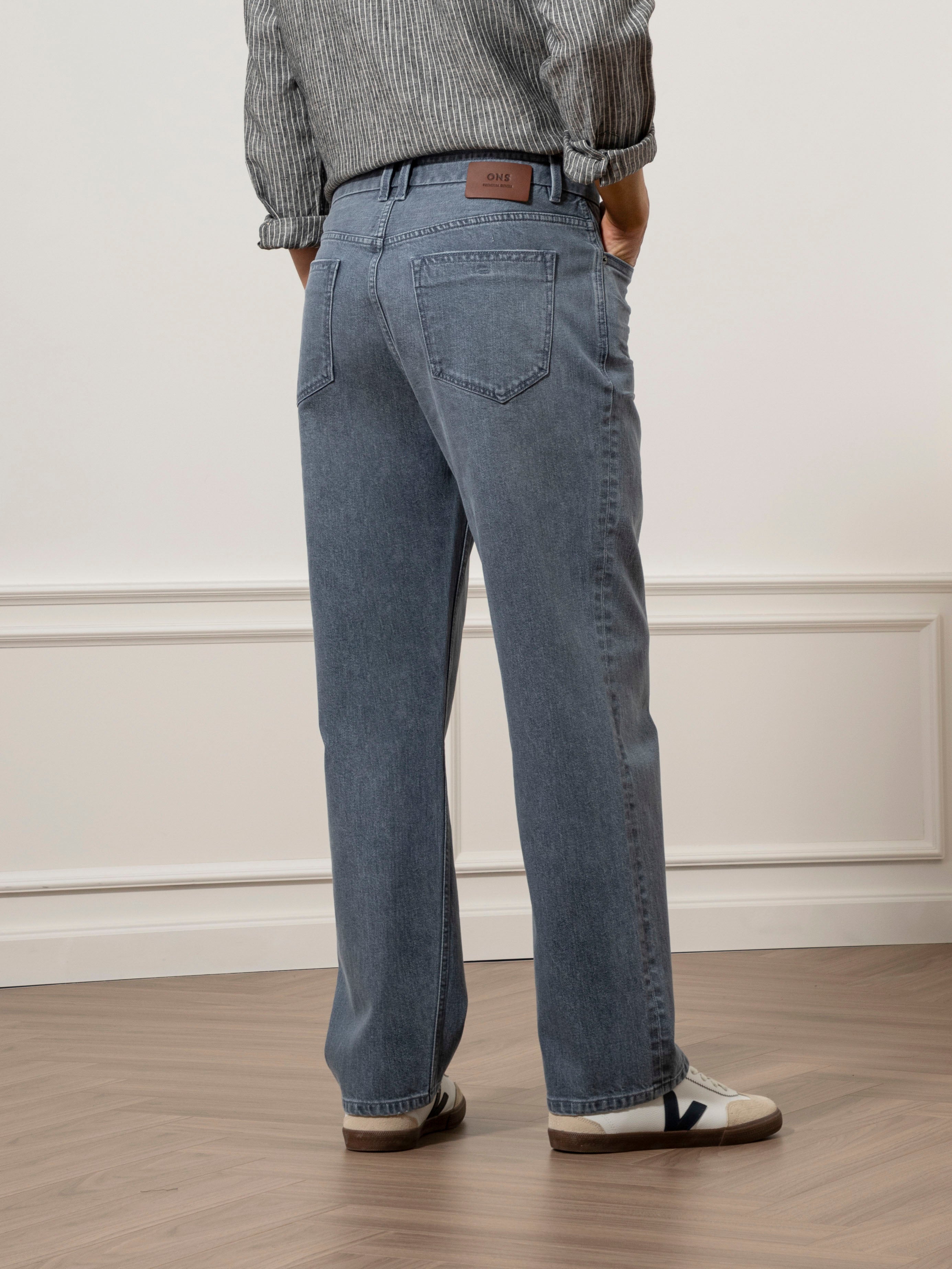 Mid Indigo Franklin Straight-leg Jeans Mens Light Wash Indigo Denim Jeans Straight Leg Fit