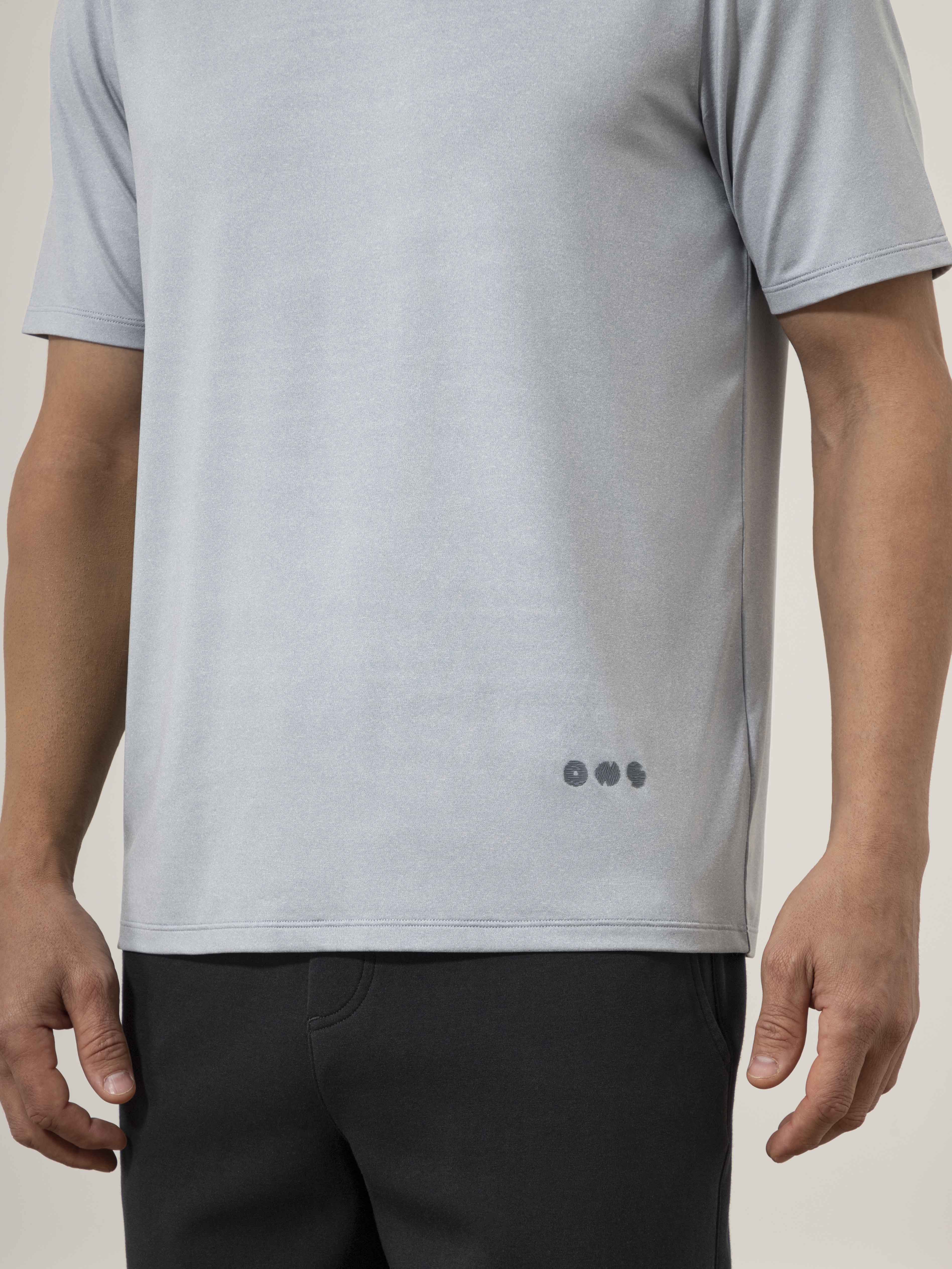 Steel Blue Heather Village Motion SS Tee Mens Basic Short Sleeve Tee Shirt ONS Clothing
