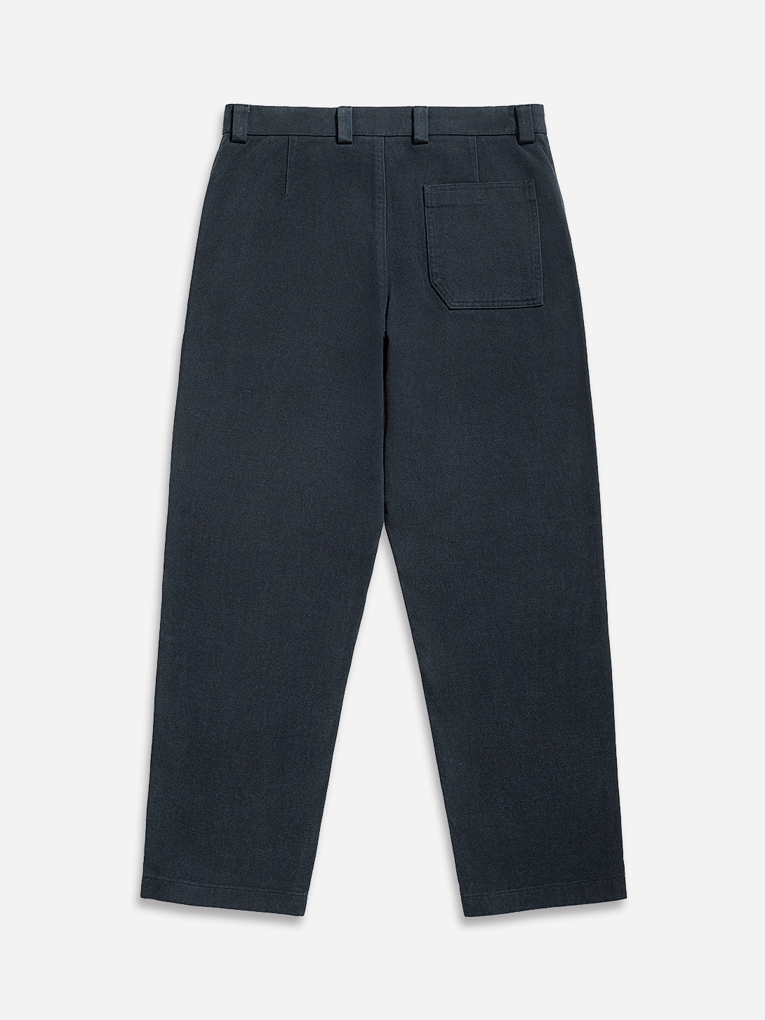 Shadow Navy Wythe Brushed Cotton Trousers Mens Straight Fit Khaki Trouser Pants ONS Clothing