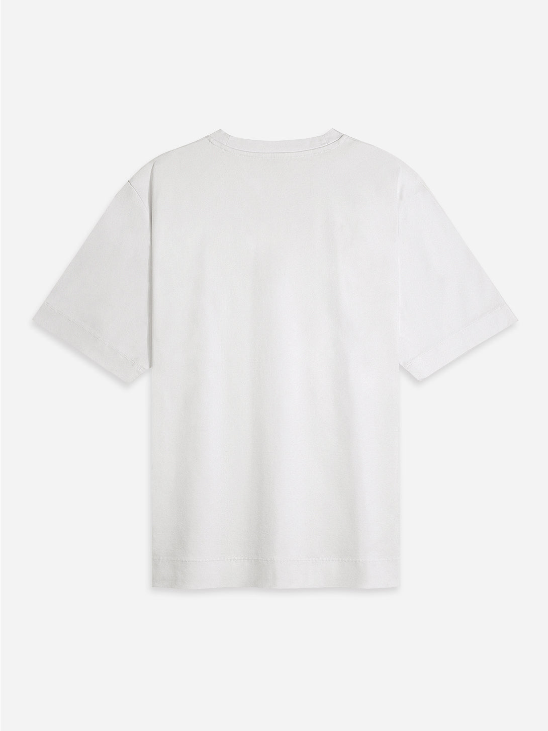 Bright White Baseile Pocket Tee Mens Relaxed Fit Crew Neck Tee Chest Pocket ONS Clothing