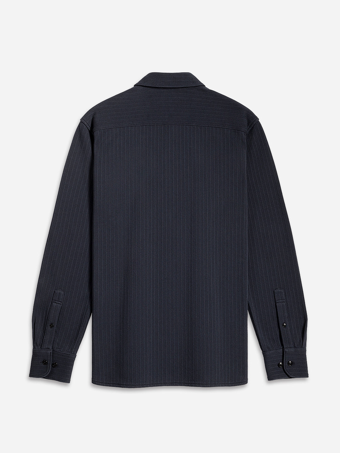 Dk Navy Darcy Jacquard Stripe Shirt Mens Button Up Woven Shirt ONS Clothing