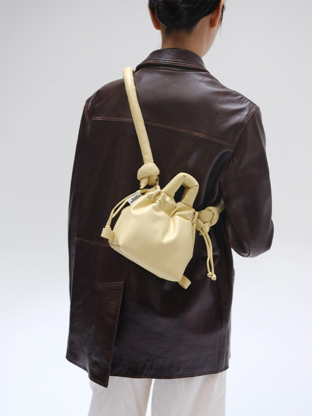 Butter Yellow Micro Ona Vegan Leather Bag Olend Bags