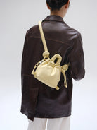 Butter Yellow Micro Ona Vegan Leather Bag Olend Bags