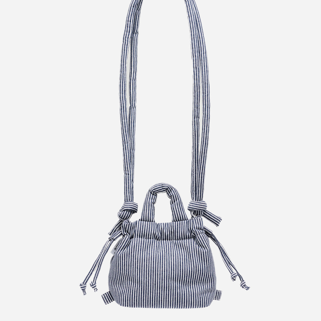 Cotton Navy Stripe Micro Ona Soft Bag Olend Bags Lightweight Compact Carrying Essential