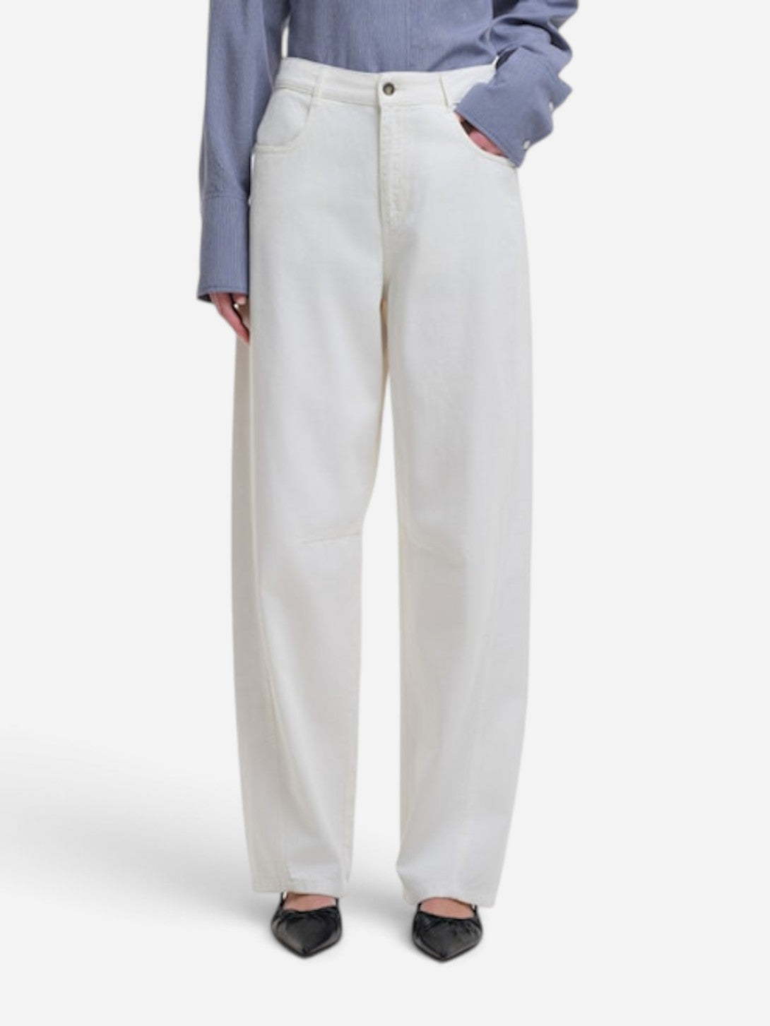 Off White Peggy Pants Womens Denim Jeans Our Sister Clothing