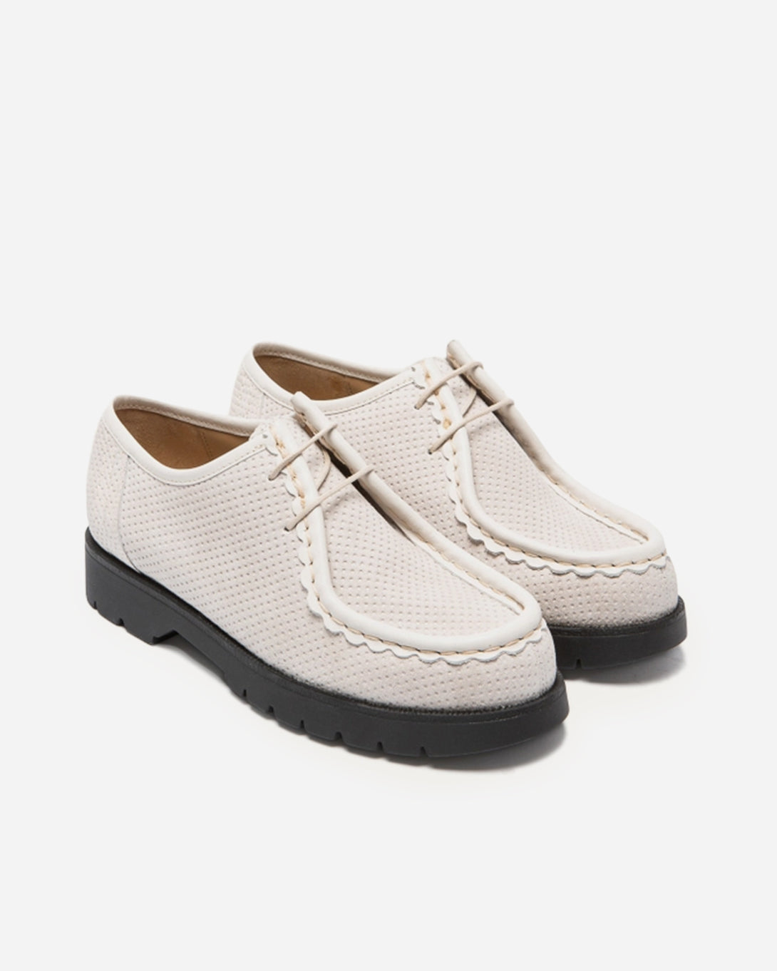 Blanc Padror V Dots Kleman White Tyrolean French Shoewear