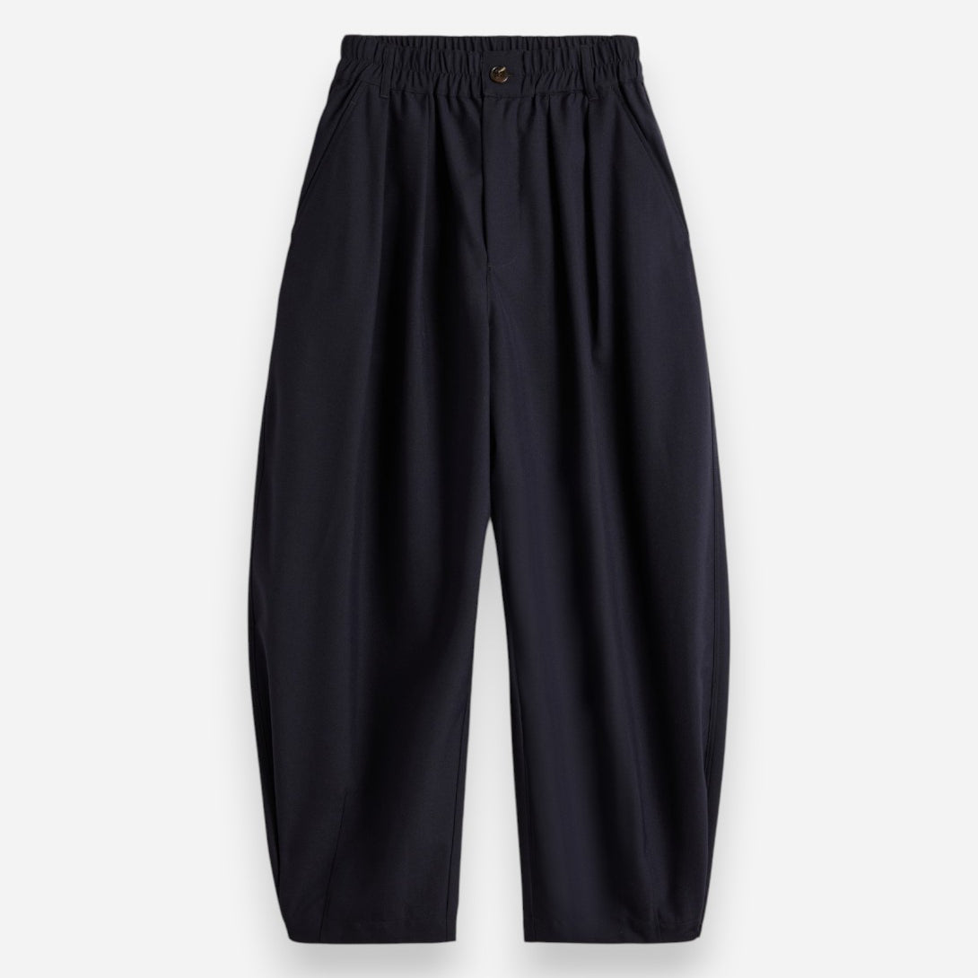 Bleu Nuit Vernon Womens Relaxed Fit Elastic Trouser Pants Soeur