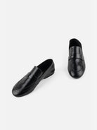 Black Perm Intentionally Blank Shoe Black Leather Loafer