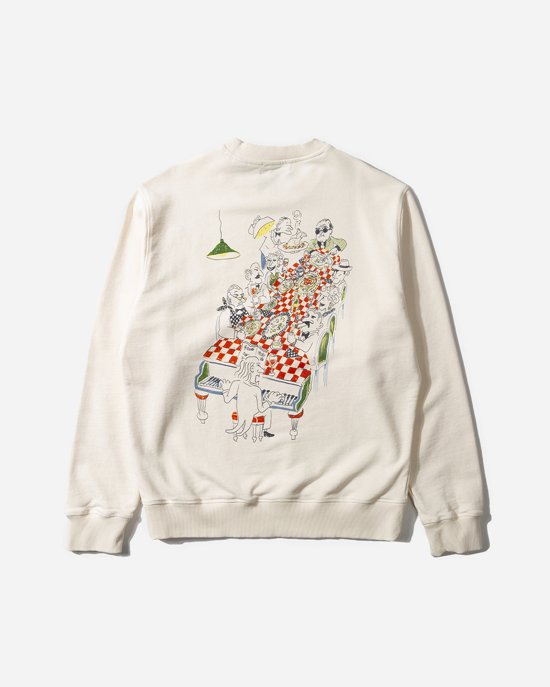Off White Piano Bar Sweatshirt Mens Edmmond Studios Cotton Pullover Crewneck Sweatshirt
