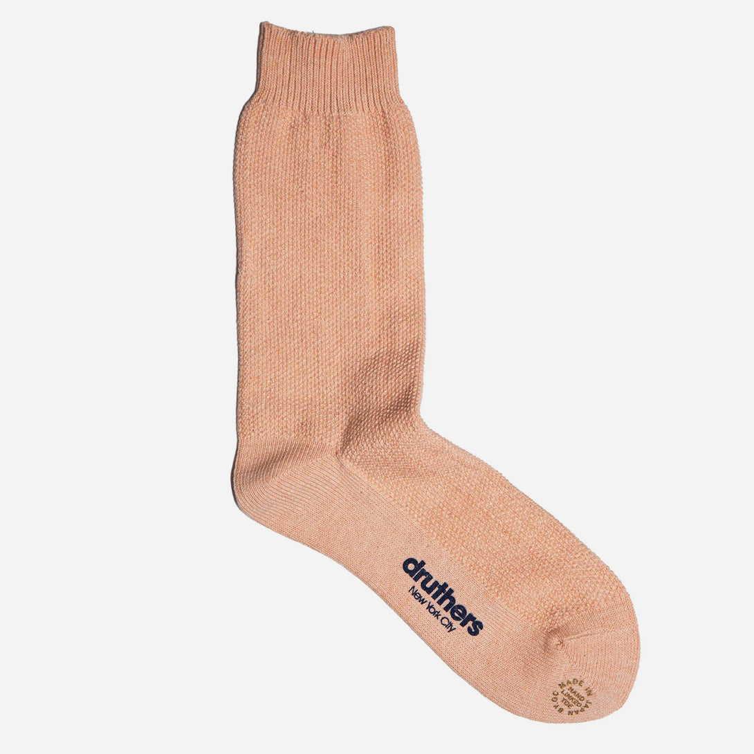 Dark Pink Organic Cotton Pique Dress Sock