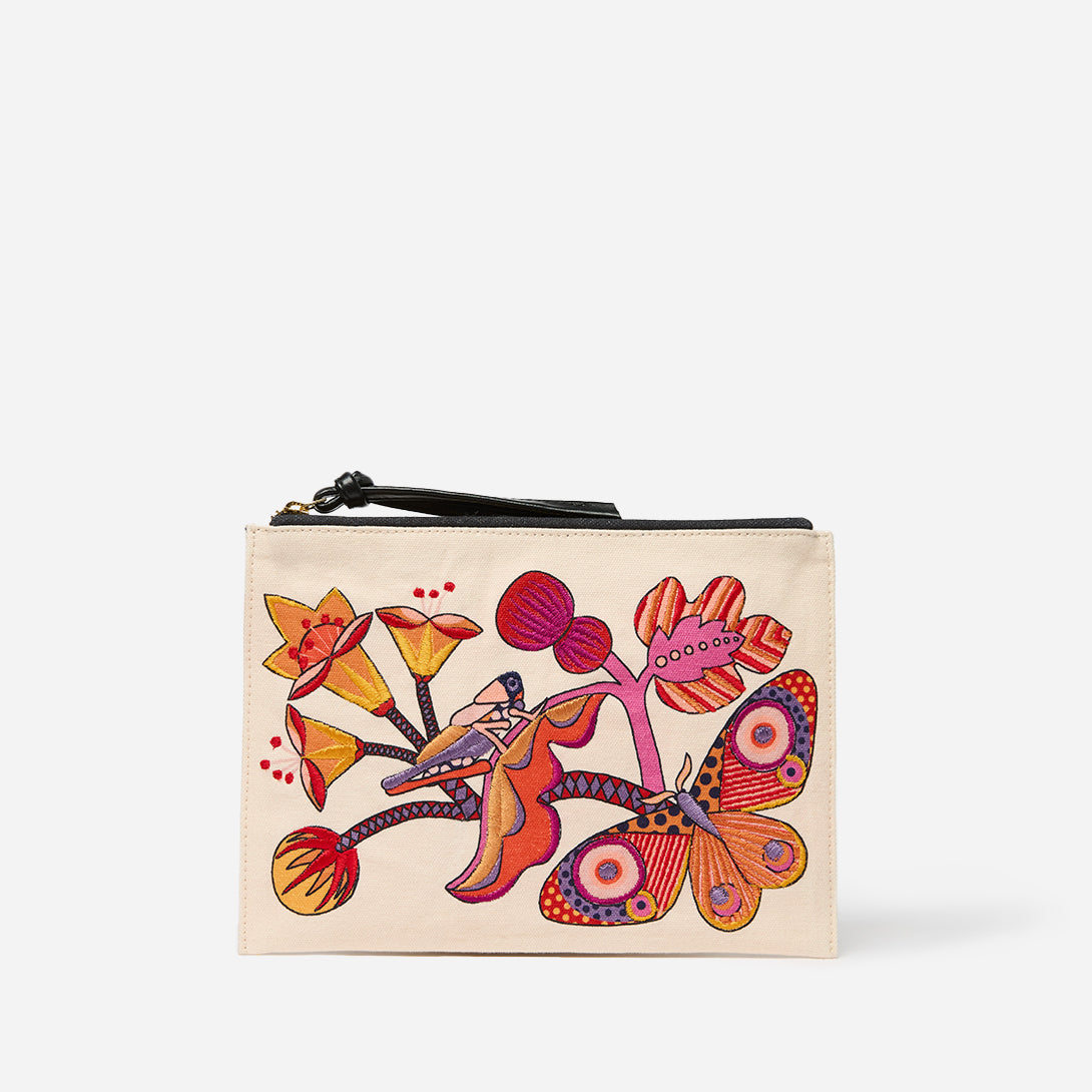 Botanique Powder Embroidered Pouch Embroidered Logo Inoui Editions
