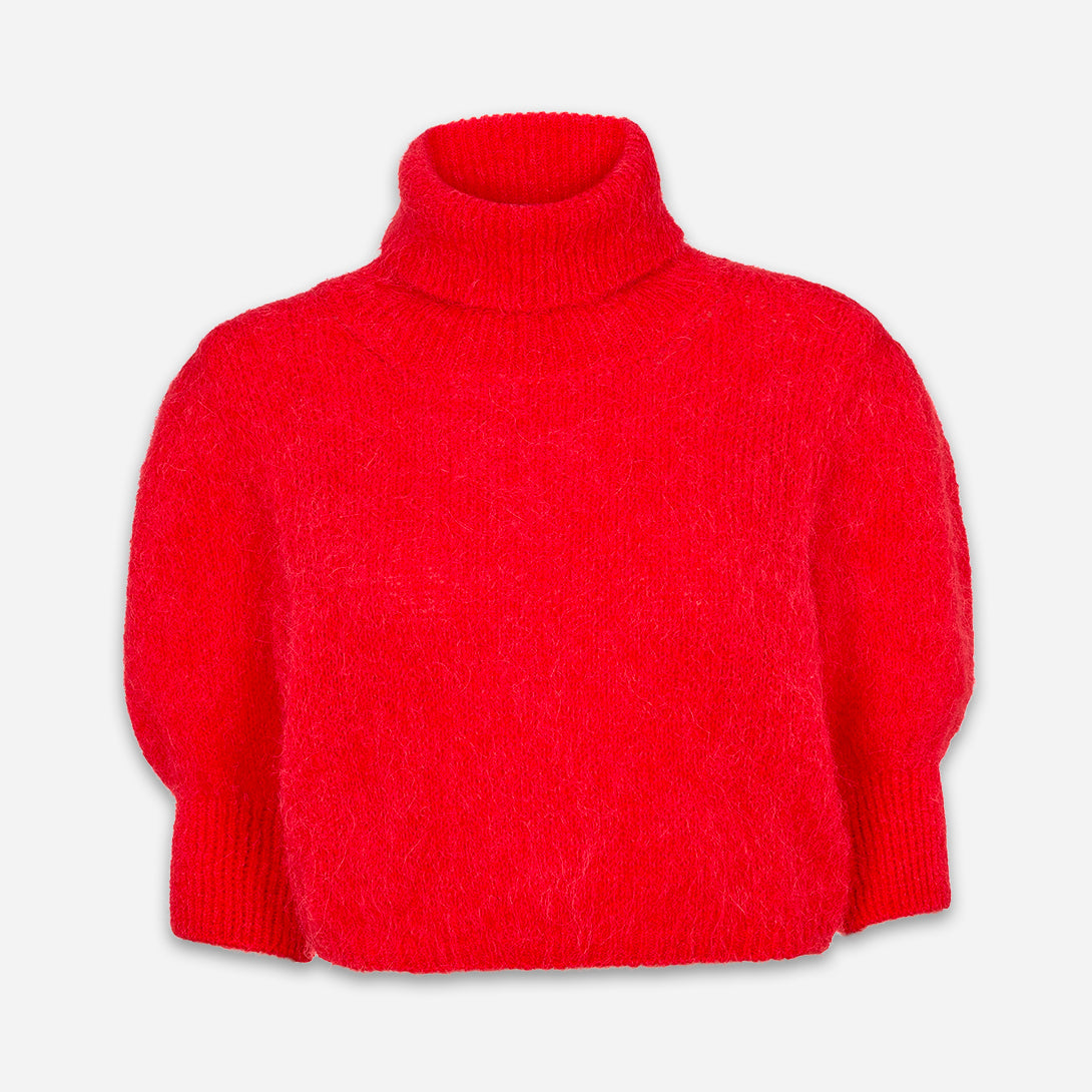 Lipstick Red Piro Rollneck Alpaca Pullover American Dream Womens Turtleneck Pullover Sweater