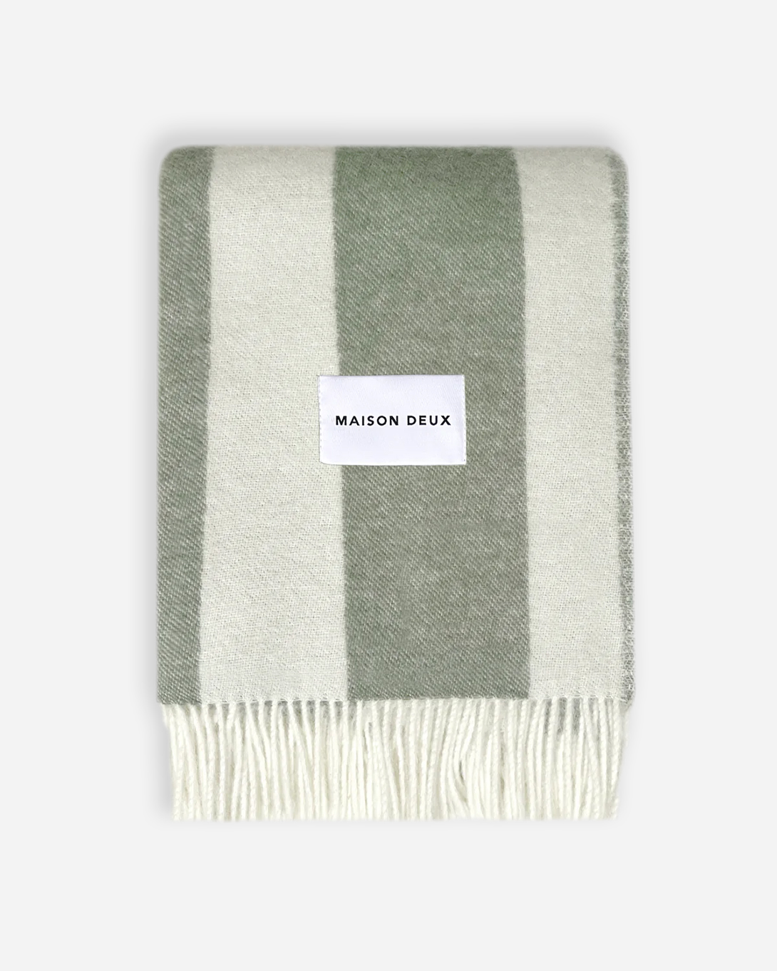 Agave OliveRough Stripe Blanket Maison Deux Blanket Couch Home Decor