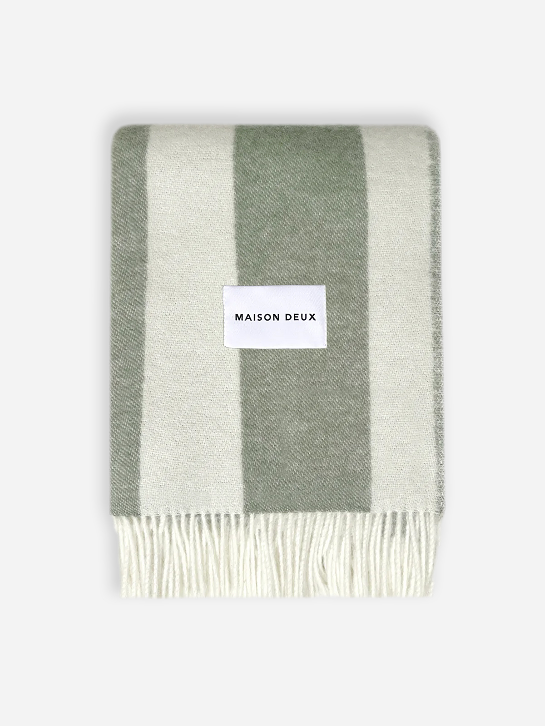 Agave OliveRough Stripe Blanket Maison Deux Blanket Couch Home Decor