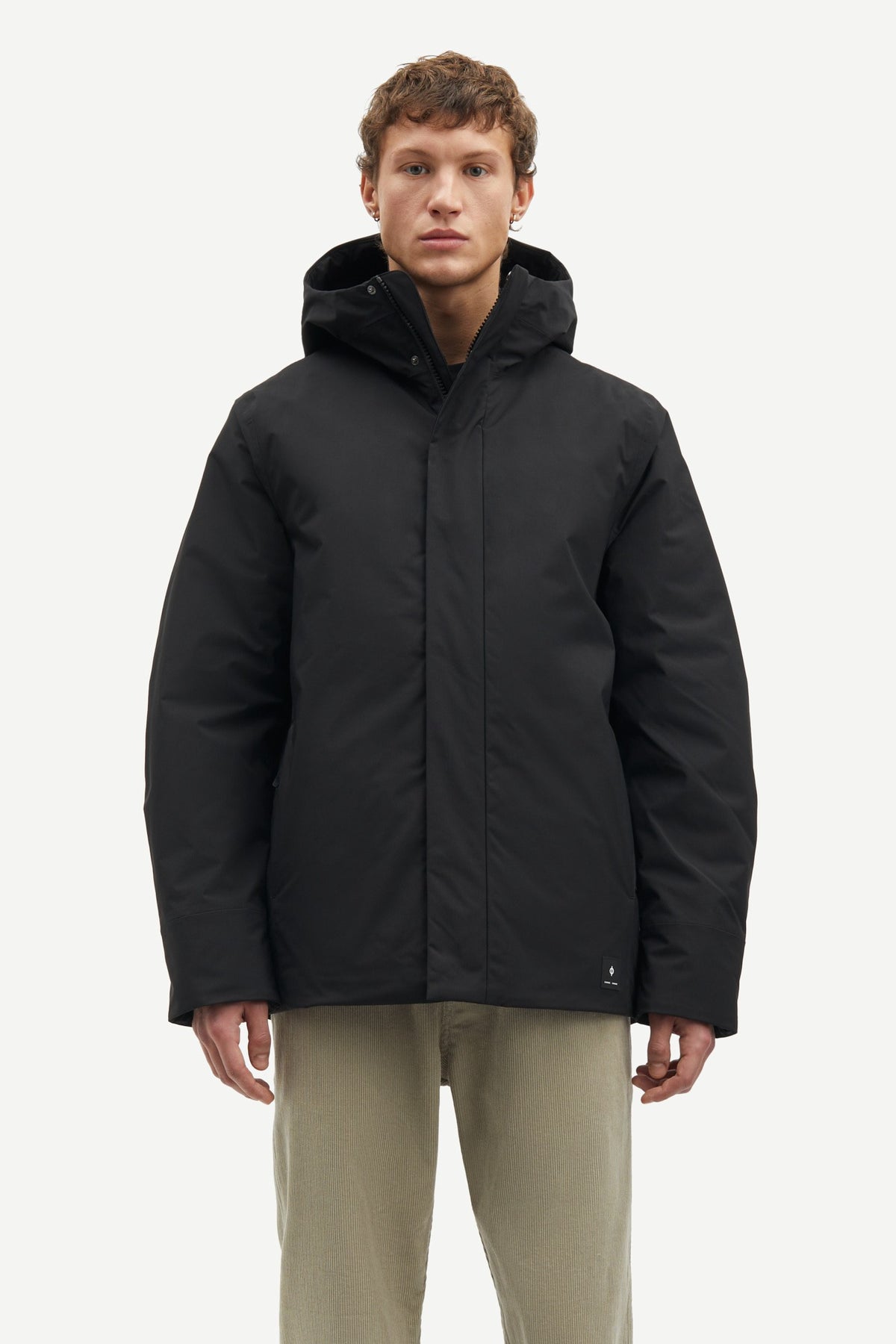 Black Sajohn Jacket Mens Puffer Jacket Samsoe Samsoe