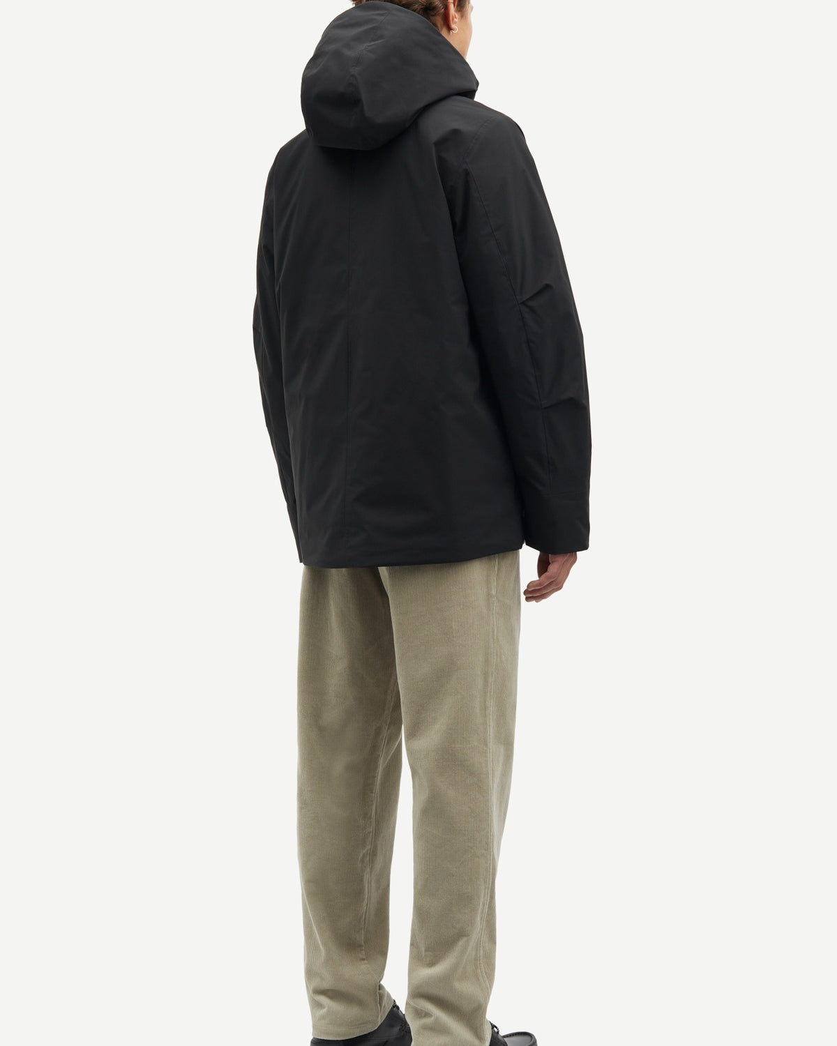 Black Sajohn Jacket Mens Puffer Jacket Samsoe Samsoe