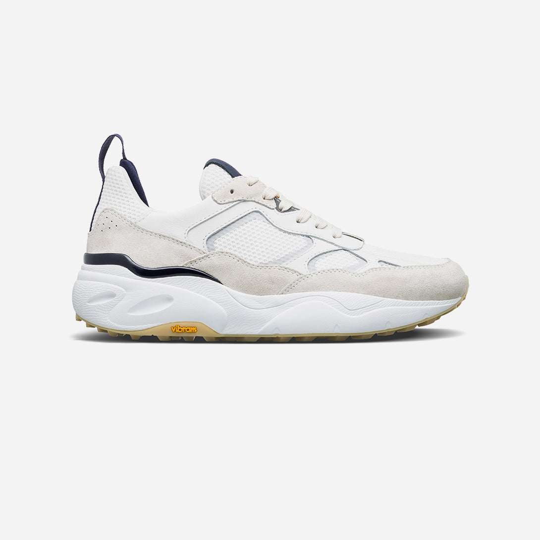 White Off White Navy Salazar Clae Sneakers Clae Footwear Los Angeles