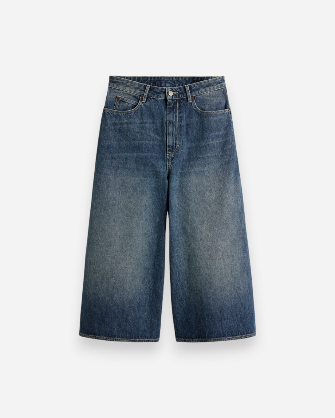 Denim Bleu Delave Joyce Womens Cropped Denim Pants Soeur Clothing