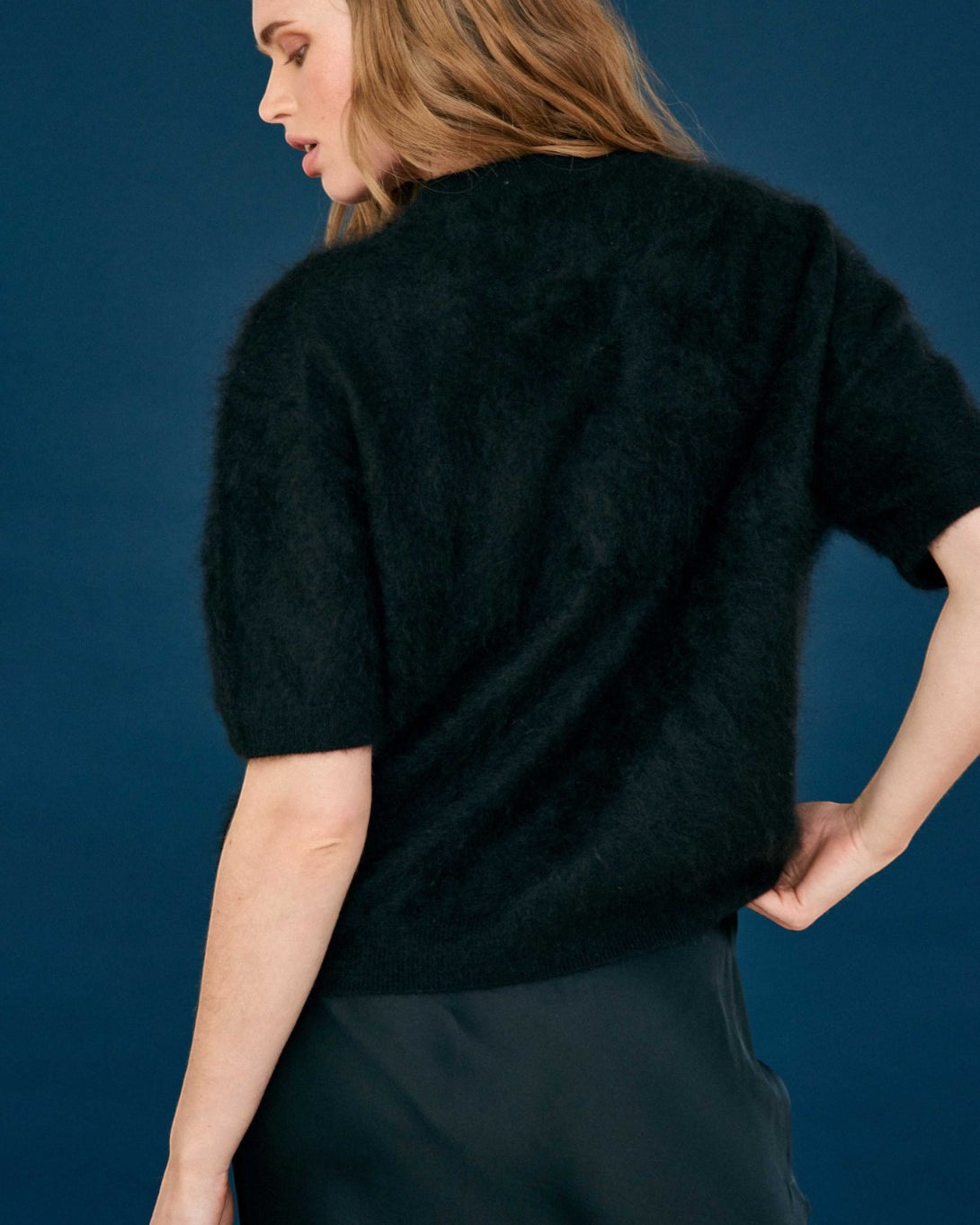 Black Oversized Brushed T Shirt Womens T Shirt Jumper1234