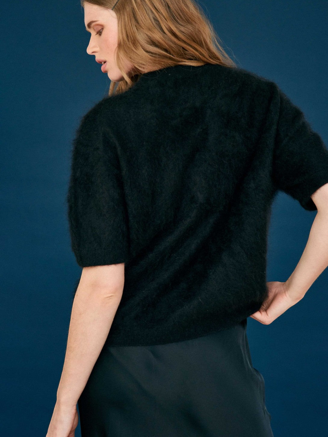 Black Oversized Brushed T Shirt Womens T Shirt Jumper1234
