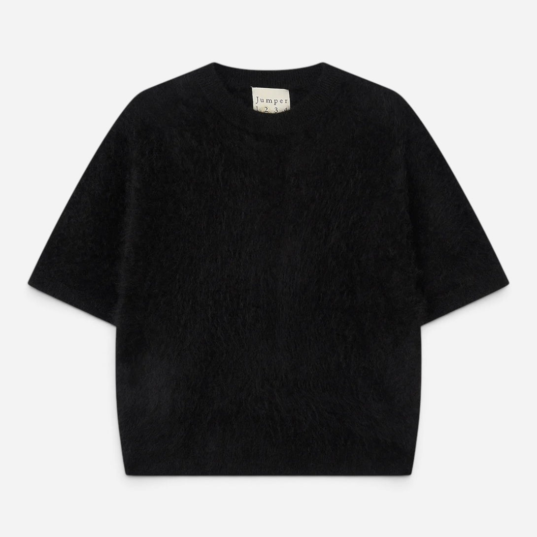 Black Oversized Brushed T Shirt Womens T Shirt Jumper1234