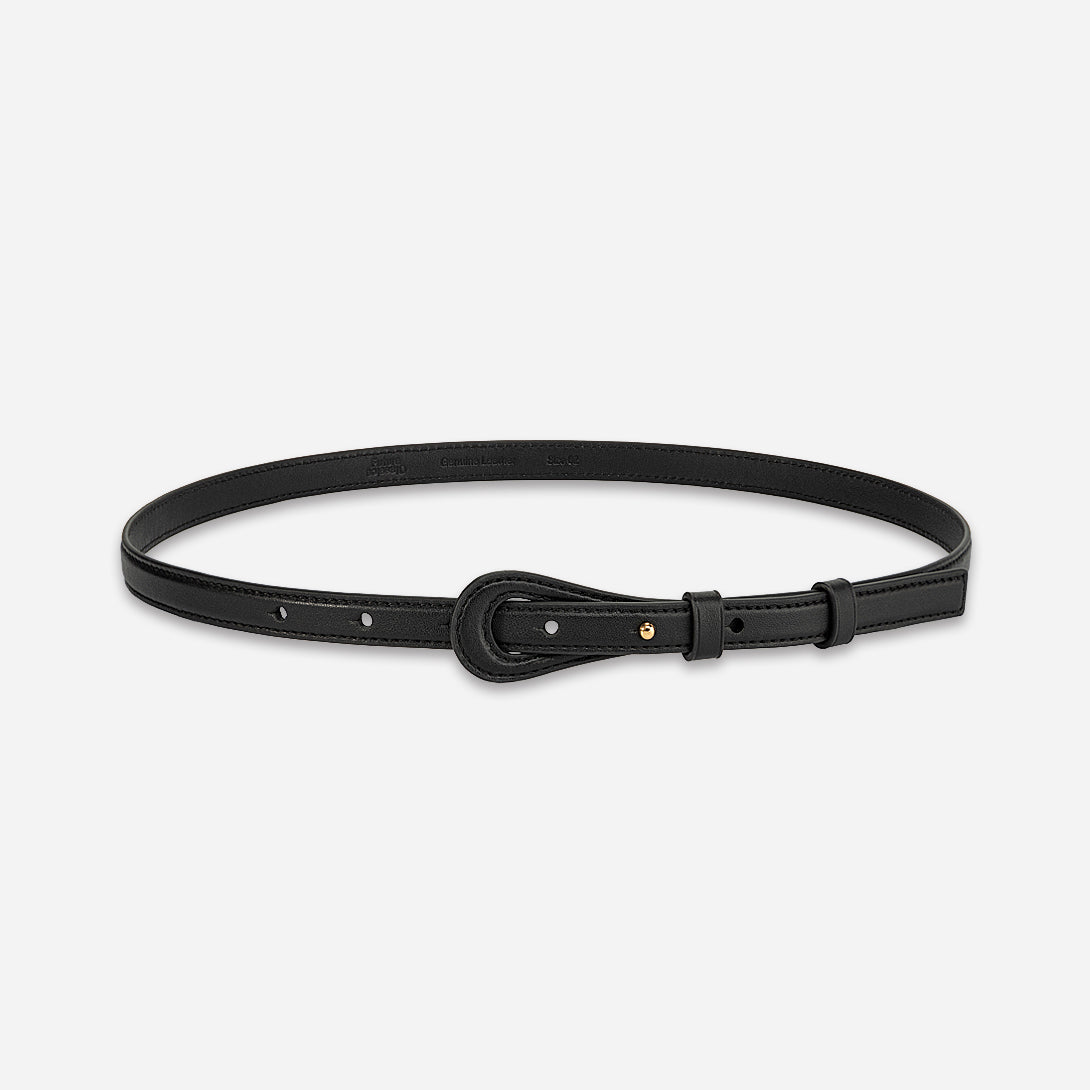 Black Cut Out Belt Womens Leather Belt