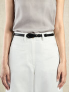 Black Cut Out Belt Womens Leather Belt