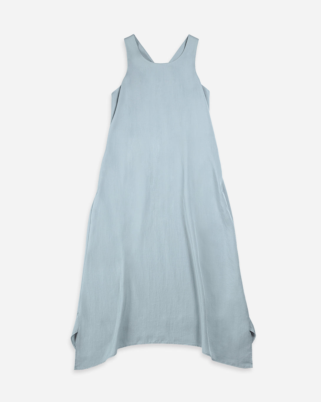 Light Blue Drape Dress Womens Summer Long Dress