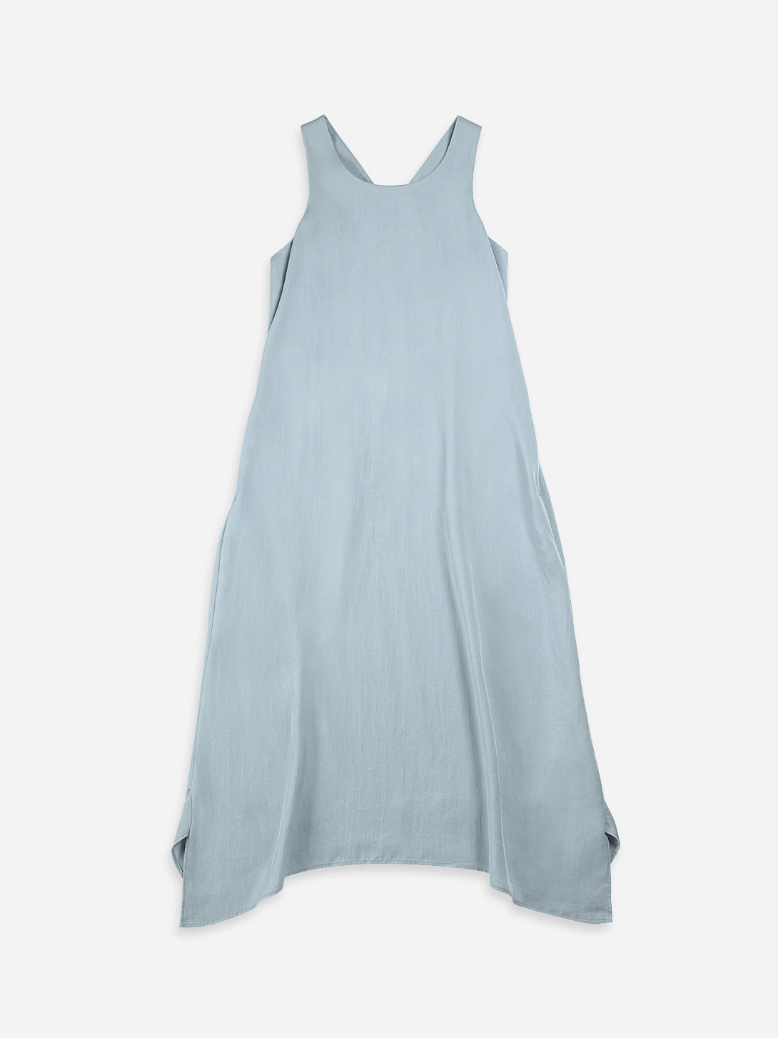 Light Blue Drape Dress Womens Summer Long Dress